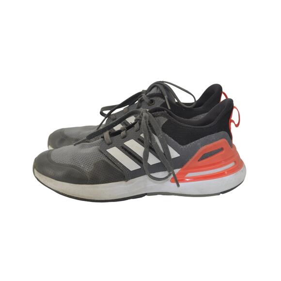 Adidas Gray White Kid Rapidasport Running Sneakers Size 3.5 - Picture 1 of 10